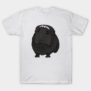 Black with White Crested Guinea Pig T-Shirt